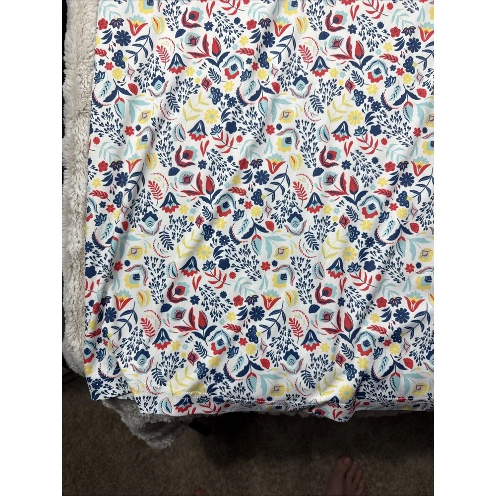 Swannies Men XL Floral Hawaiian AOP Golf Polo Stretch Covered Bridge Logo EUC - Picture 8 of 16